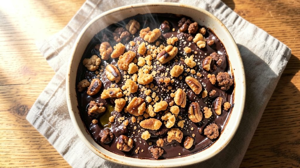 Chocolate Crumble Recipe: Warm Gooey Layers With Buttery Nut Crunch