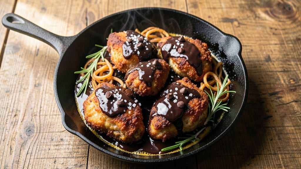 Chocolate Fried Chicken Recipe: Crunchy Coating and Melty Centers