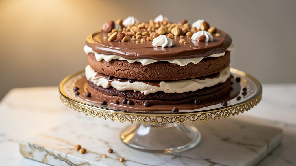 No-Bake Chocolate Cake Recipe: Fudgy Layers and Toasted Nut Crown Without Separation