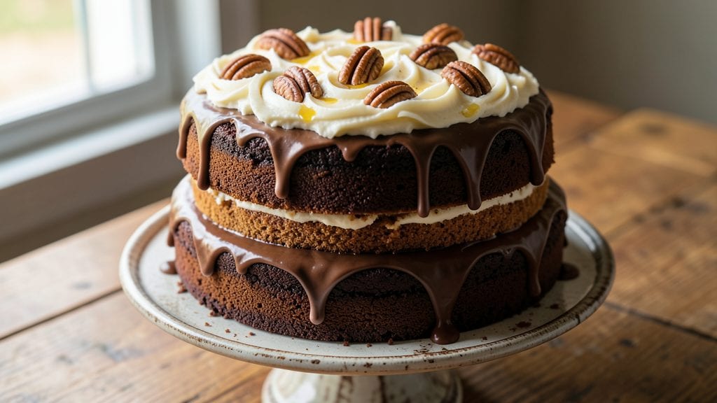 Old Fashioned Baker's German Chocolate Cake Recipe: Triple-Layered Fudgy Magic With Toasted Pecan Crown