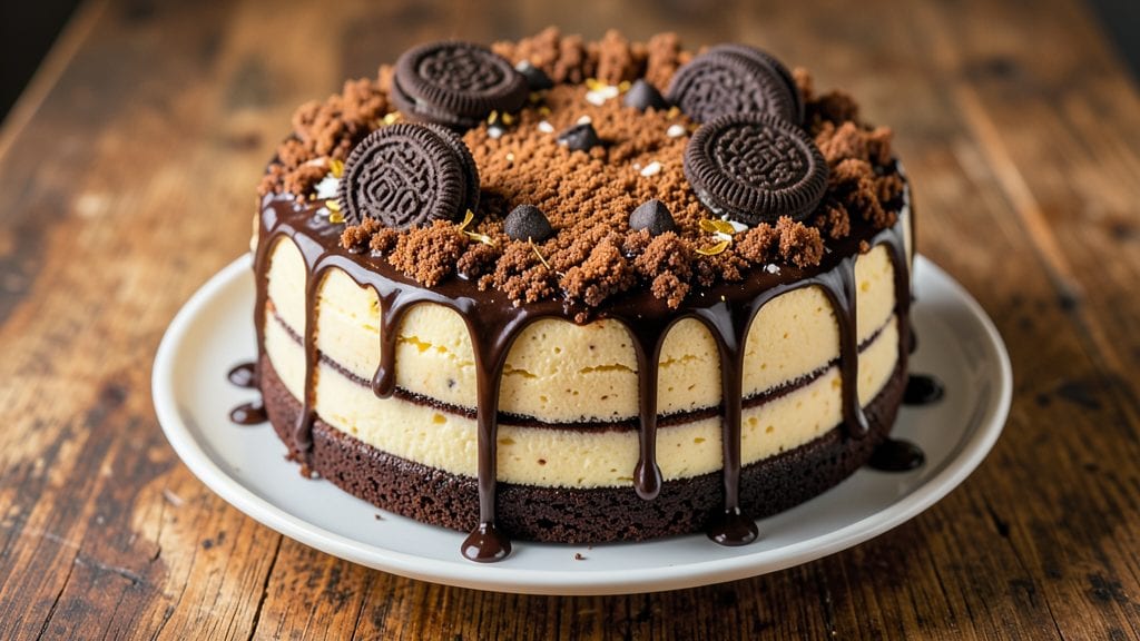 Oreo Cheesecake Chocolate Cake Recipe: Triple-Layered Decadence With Crunchy Crown
